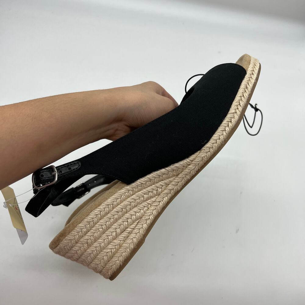 St. John's Bay Womens Wedge Sandals Black Color Size 11M - Picture 8 of 14